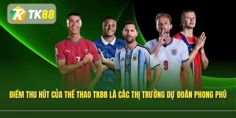 Điểm thu hút của thể thao TK88 còn nằm ở các thị trường dự đoán phong phú